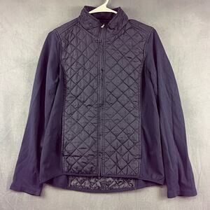 Banana Republic Puffer Vest Jacket Women’s Medium Navy Blue Full Zip Preppy